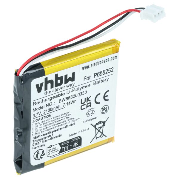 Bateria vhbw para Harman Kardon Esquire Mini - Li-polímero 2100 mAh (substitui P655252)