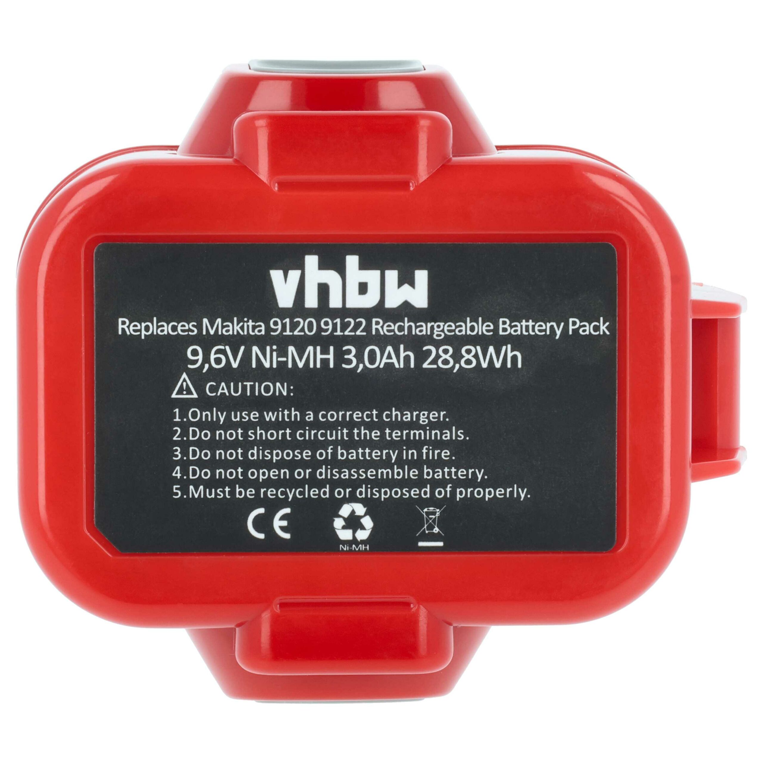 Bateria vhbw para Makita 192321-5 9.6V 3000mAh NiMH - Image 3