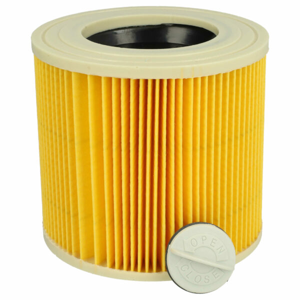 Filtro Cartuchoagem para Aspiradores Kärcher e Rowenta - vhbw Amarelo (Substitui 2.863-303.0, 6.414-547.0)