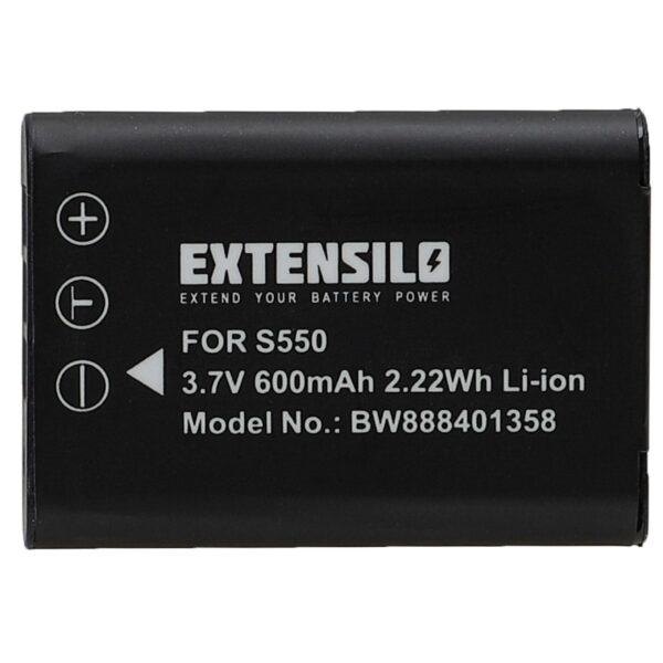 Bateria EXTENSILO para Nikon EN-EL11 / Pentax D-Li78 - 600mAh, 3.7V