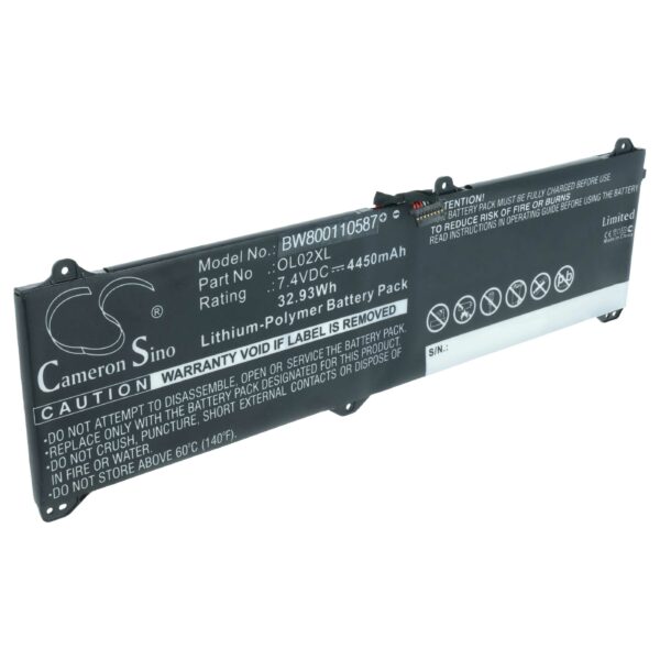 Bateria vhbw para portátil HP OL02XL - 4450 mAh 7.4 V Li-polímero