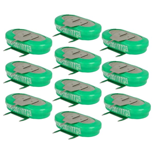 10x Bateria Botão vhbw 1/V150H 3 Pinos NiMH 150 mAh 1.2 V para Modelos Reduzidos e Lâmpadas Solares
