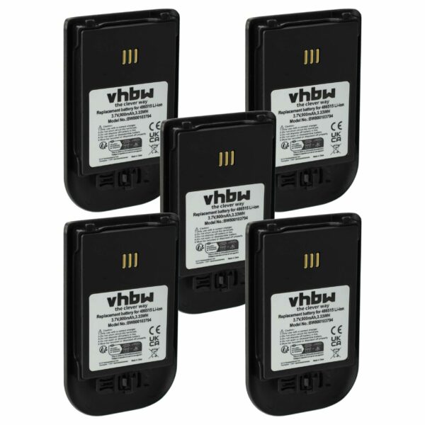 5x Bateria substitui Alcatel 3BN78404AA para telefone fixo Ericsson - 900 mAh 3.7 V Li-Ion