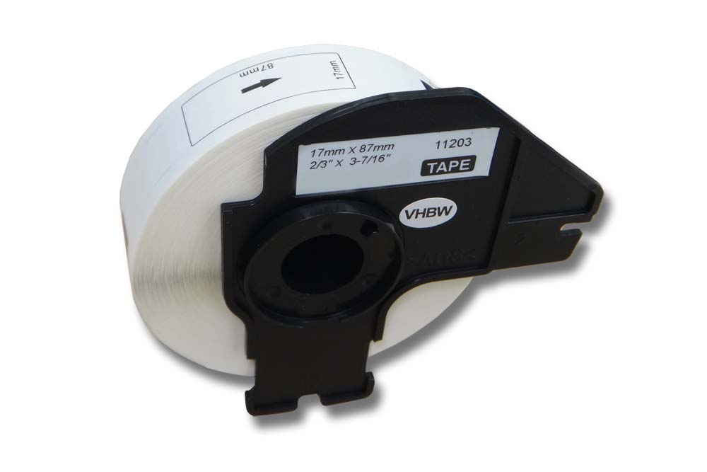 Rolo de Etiquetas Compatível com Brother DK-11203 - 17 mm x 87 mm + Suporte
