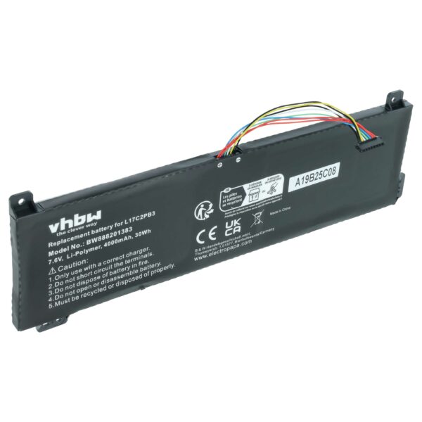 Bateria para Portátil vhbw para Lenovo L17C2PB4, L17C2PB3 - 4000 mAh 7.6 V