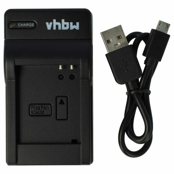 Carregador USB-C com Cabo para Câmaras Panasonic Lumix DMC-FT7, DMC-FT5, DMC-TS5, DMC-TZ40
