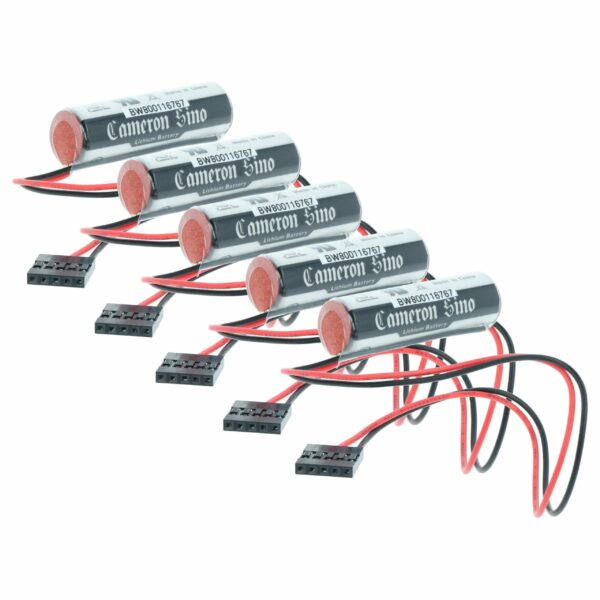 Bateria vhbw 5x ER6V para Controladores Industriais Toshiba/Yaskawa - 2000mAh 3.6V Li-MnO2