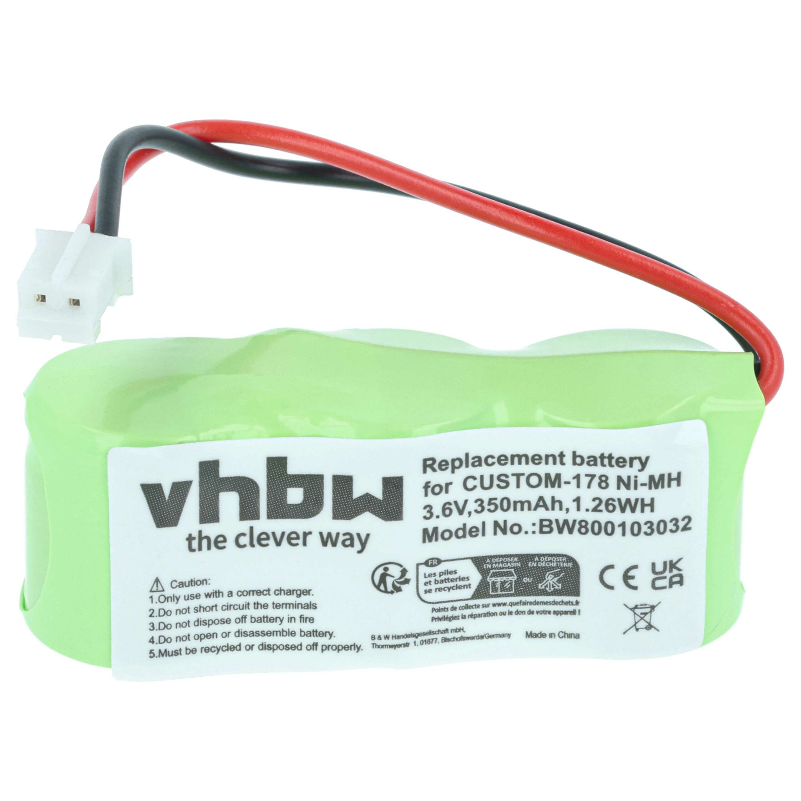 Bateria de Substituição vhbw para Oregon Scientific CUSTOM-178, 25AAH3BMX-2 - 350 mAh 3.6 V NiMH - Image 3