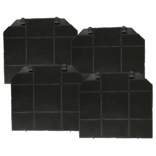 4x Filtro de Carvão Ativado Substituição para AEG EFF72 / Neff - 26,5 x 23,5 x 1,5 cm