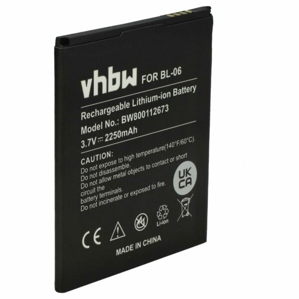 Bateria vhbw compatível com ThL BL-06 - 2250 mAh 3.7 V Li-Ion