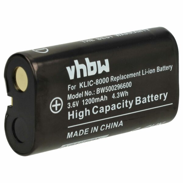 Bateria vhbw Klic-8000 / RB50 para Kodak, Jay-Tech, Medion e Ricoh - 1520mAh, 3.6V, Li-Ion