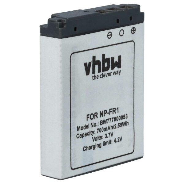 Bateria compatível com Sony NP-FR1 - 700mAh, 3.6V, Li-Ion