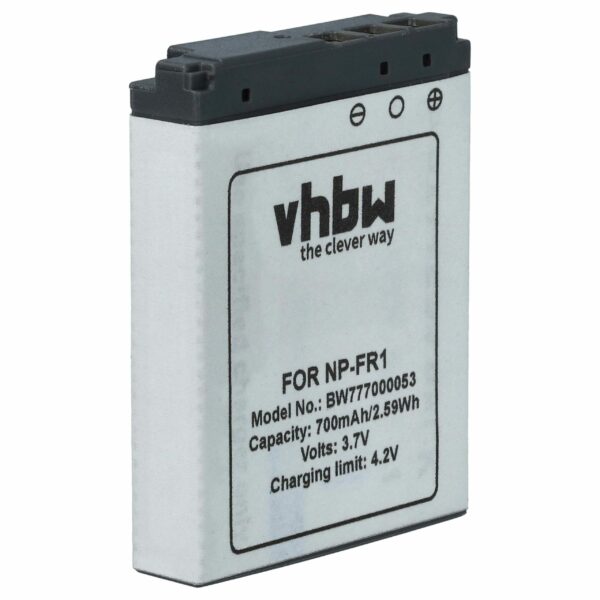 Bateria compatível com Sony NP-FR1 - 700mAh, 3.6V, Li-Ion