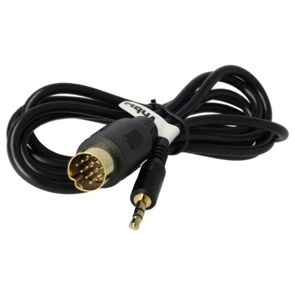 Cabo Adaptador Áudio AUX vhbw para Auto-rádio Kenwood CA-C1AX - 140cm