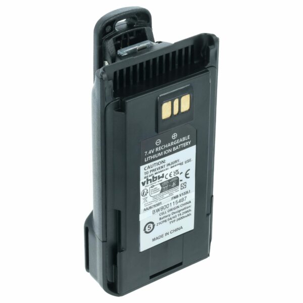 Bateria vhbw para Rádio Motorola AAJ67X001 - 2600 mAh 7.4 V Li-Ion com Clip de Cinto