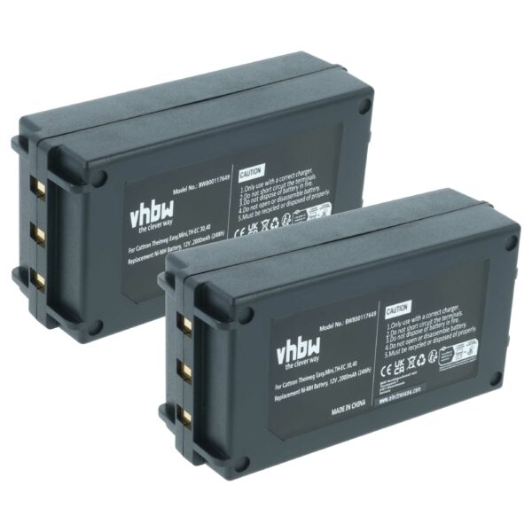 2x Bateria Substituição para Controlos Remotos Cattron Theimeg BT081-00053, BT081-00061 - 2000 mAh