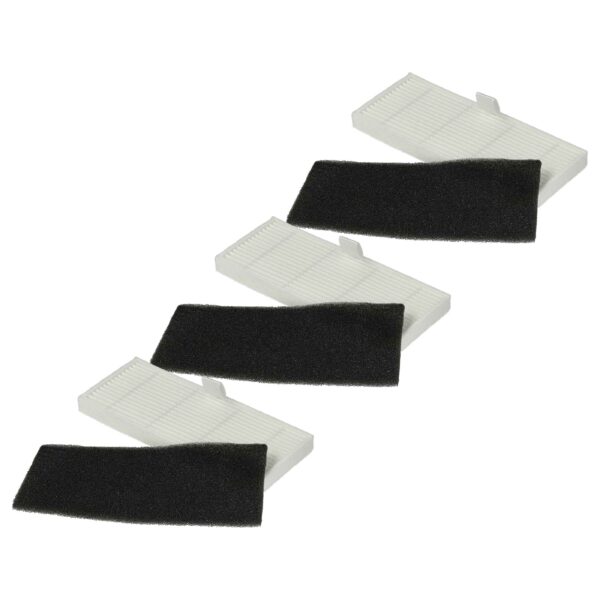 Pack de 6 Filtros vhbw para Proscenic M8 Pro - 3 Micro-filtros e 3 Filtros de Espuma
