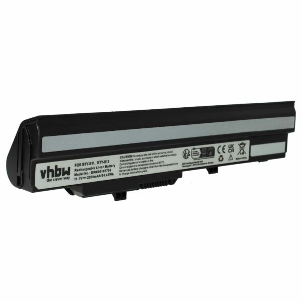 Bateria para Portátil vhbw 2200 mAh 11.1 V Li-Ion - Compatível com Athec, CMS, Caspar, Datron e outras marcas