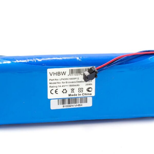 Bateria vhbw LP43SC1800P12 para Ecovacs - 1800mAh, 14.4V, NiMH