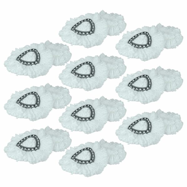 Pack 20x Cabeça de Esfregão Substituta Vileda 152623 - Microfibra, Preto e Branco