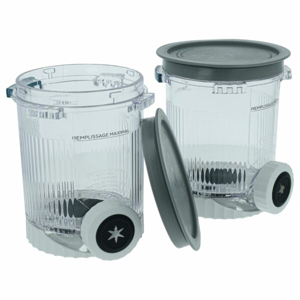 Conjunto de 2 Recipientes de 480 ml para Máquina de Gelado Ninja Creami Swirl NC700, NC701EU - Sem BPA