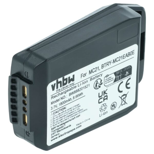 Bateria para Computador Portátil Motorola 82-105612-01, BTRY-MC21EAB0E, 82-150612-01 - 1800mAh, 3.7V vhbw