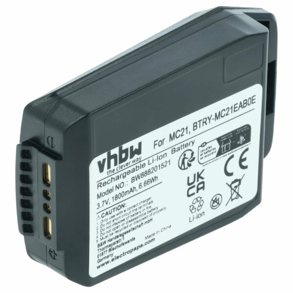Bateria para Computador Portátil Motorola 82-105612-01, BTRY-MC21EAB0E, 82-150612-01 - 1800mAh, 3.7V vhbw