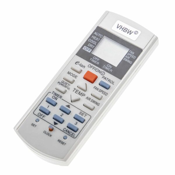 Telecomando vhbw para Ar Condicionado Panasonic (substitui A75C3182, A75C3060, A75C2913, A75C2817)
