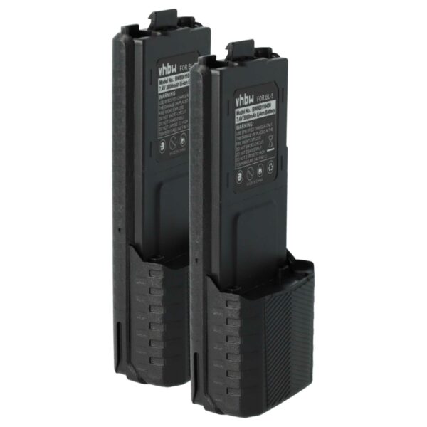 Bateria vhbw para Rádio Baofeng BL-5 3800 mAh 7.4 V Li-Ion 2 Unidades