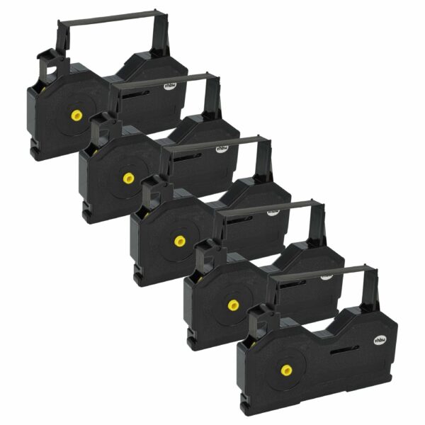 5x Fita de Tinta vhbw para Nakajima AE330 Gr. 187C, Privileg, Olympia e Outros - Carbono, Preto