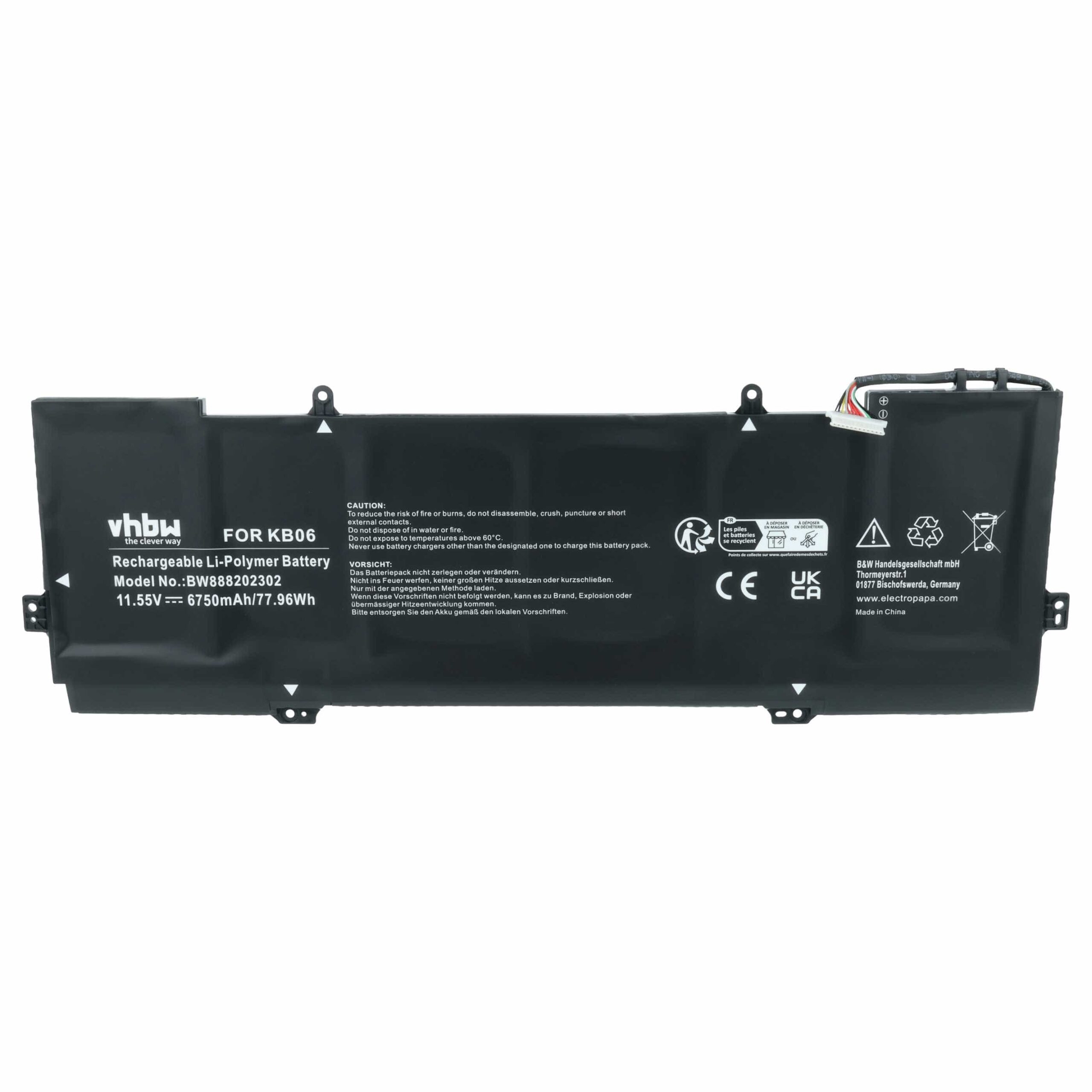 Bateria para portatil HP Spectre x360 15 vhbw 6750 mAh 11.55 V - Image 3