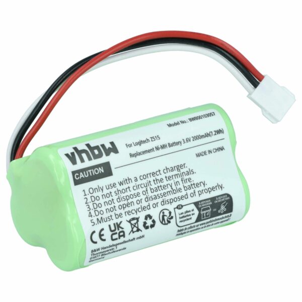 Bateria vhbw 2000 mAh para Colunas Logitech Z515, S315, S715 - Substitui 180AAHC3TMX