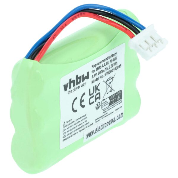 Bateria vhbw para Bang & Olufsen telefone fixo DECT 800 mAh 3.6V NiMH