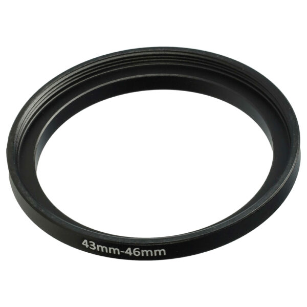 Anel Adaptador Step-Up vhbw de 43 mm para 46 mm para Objetiva de Câmara