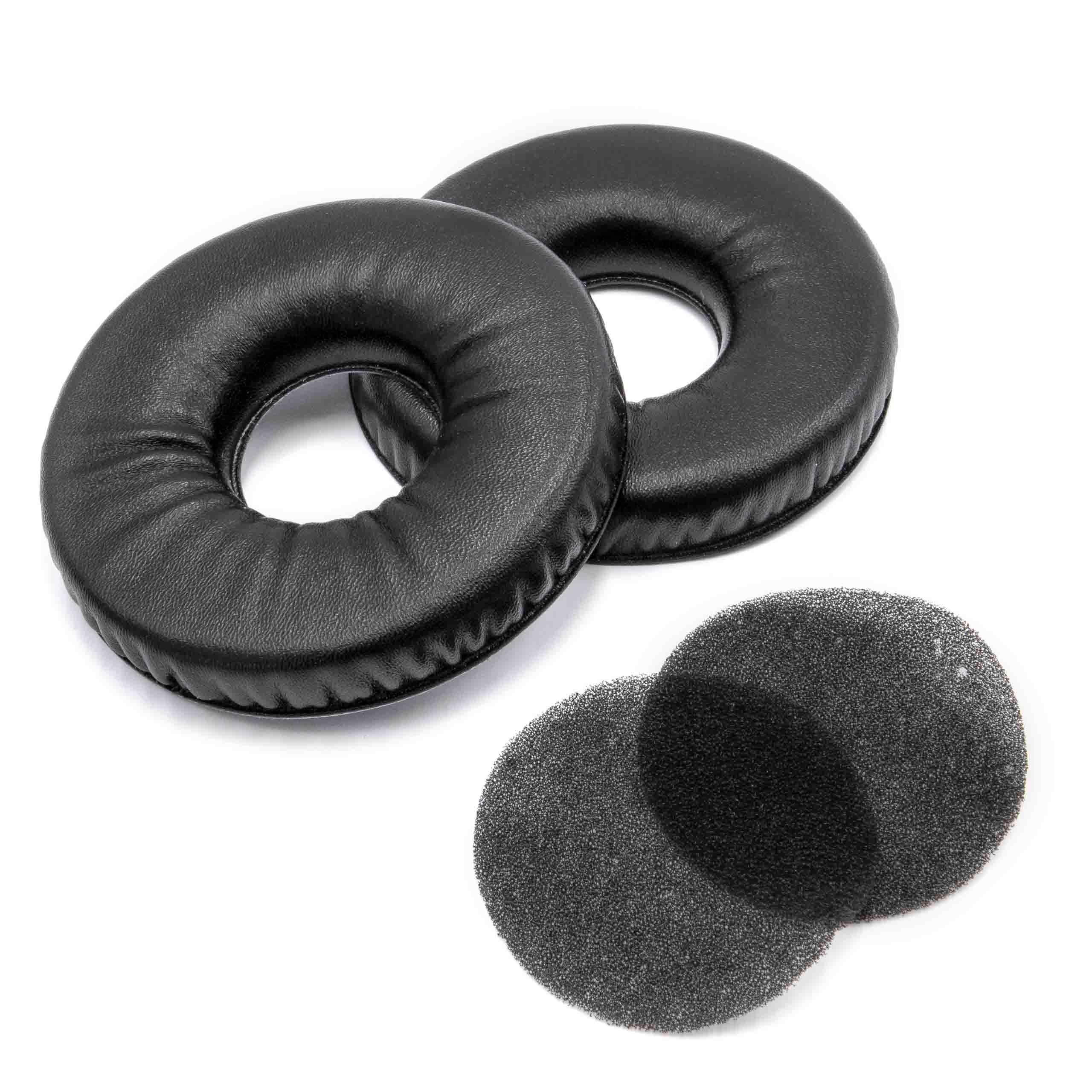 2x Almofadas para Auscultadores vhbw compatíveis com AKG K121, K141 - Poliuretano Preto