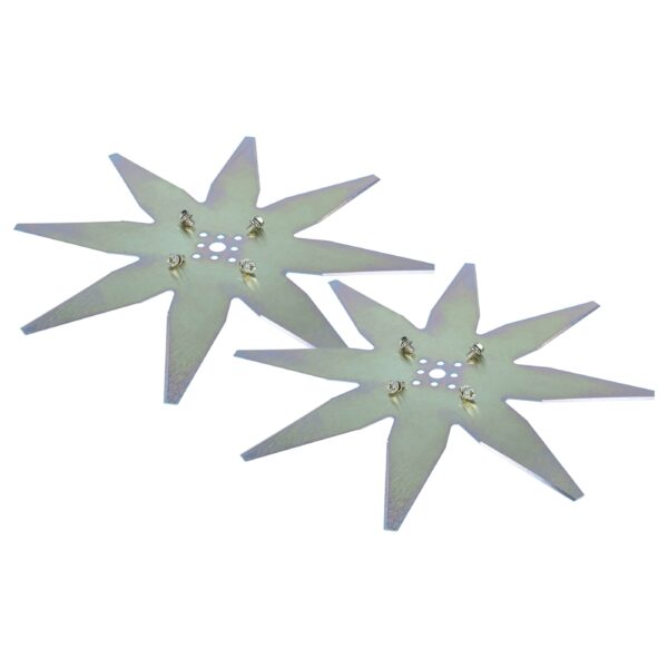 2x Lâminas de Substituição vhbw para Cortadores de Relva Zucchetti LIZARD e Ambrogio - Aço, 25cm