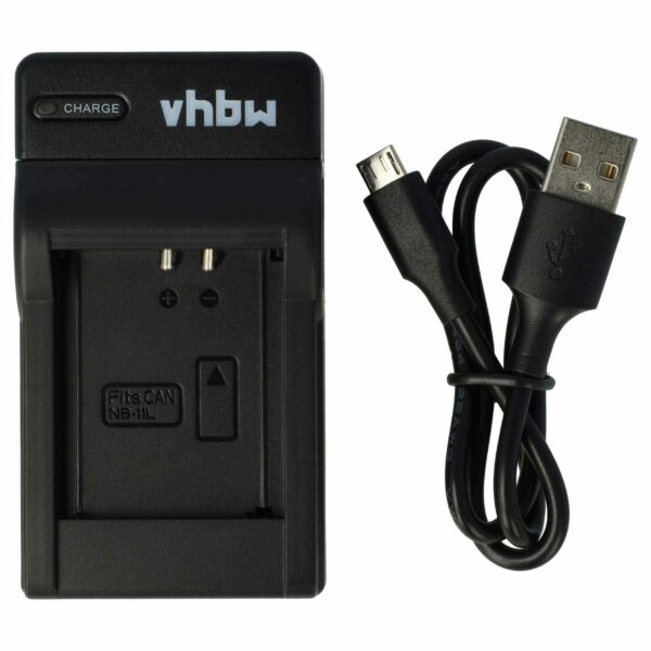 Carregador USB-C + Cabo USB-C vhbw para Câmaras Canon - Substitui CB-2LDE