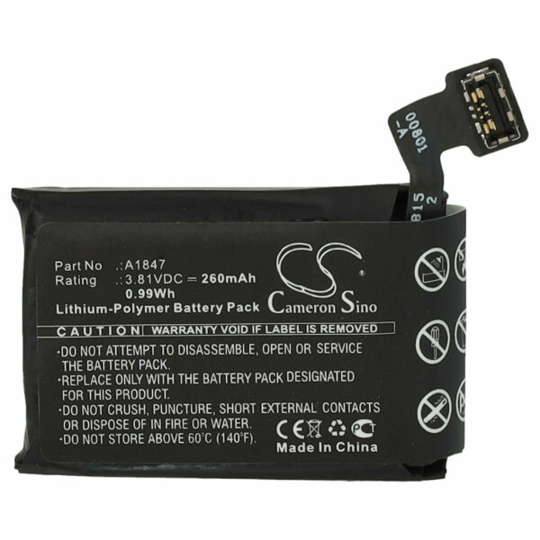 Bateria para Apple Smartwatch A1847 - 260 mAh 3.81 V Li-polymer + Ferramentas