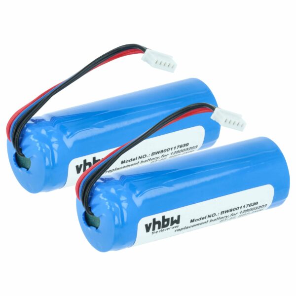 2x Bateria vhbw substitui Datalogic BT-32, 128003203, RBP-2X00 para Leitores Datalogic - 1600 mAh 3.7 V