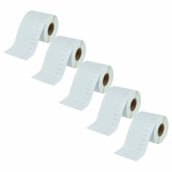 Rolo de Etiquetas 5x Compatível com Dymo 99019 - 59 mm x 190 mm vhbw