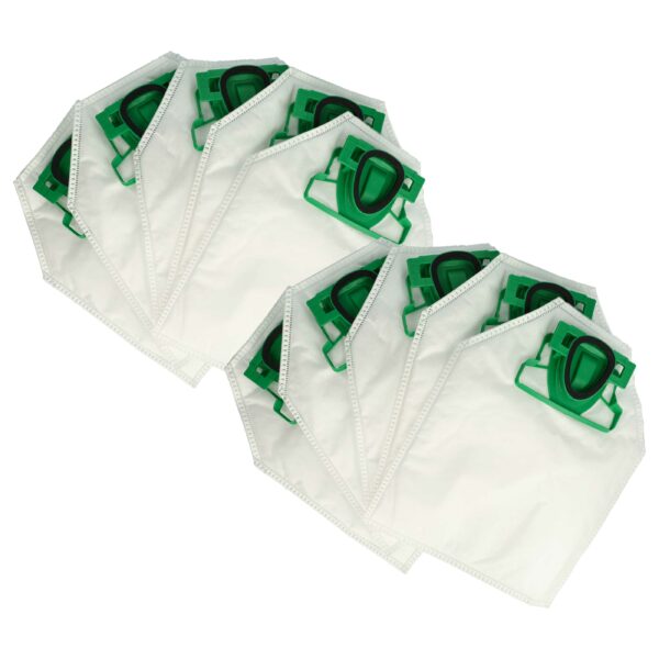 10x Sacos para Aspirador vhbw em Microfibra para Vorwerk Kobold VK200, FP200