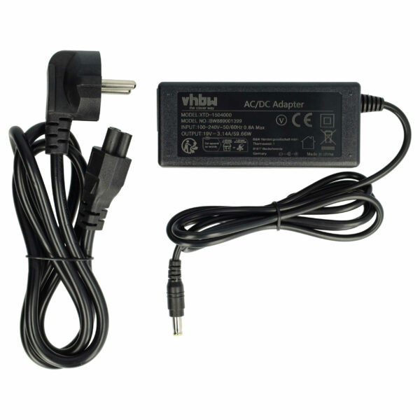 Adaptador de Alimentação para Estação de Carregamento Yujin Robot (Substitui Samsung AD-6019) - vhbw