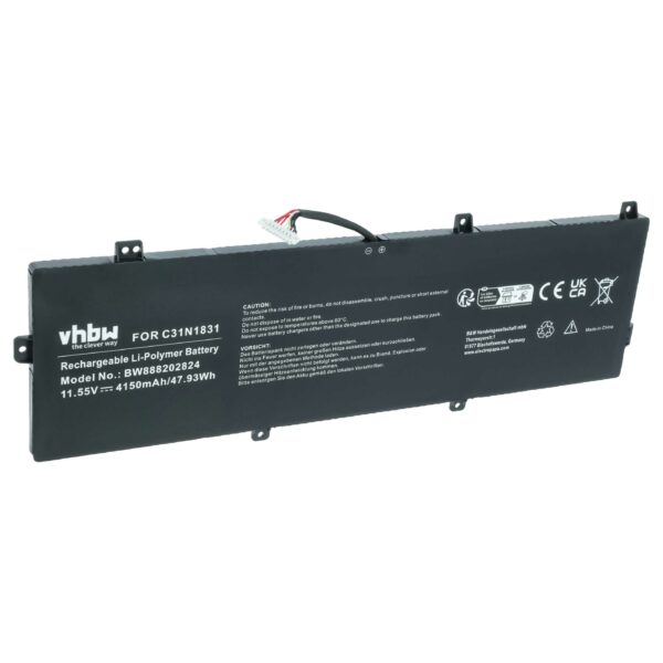 Bateria vhbw para portáteis Asus C31N1831 4150 mAh 11.55 V