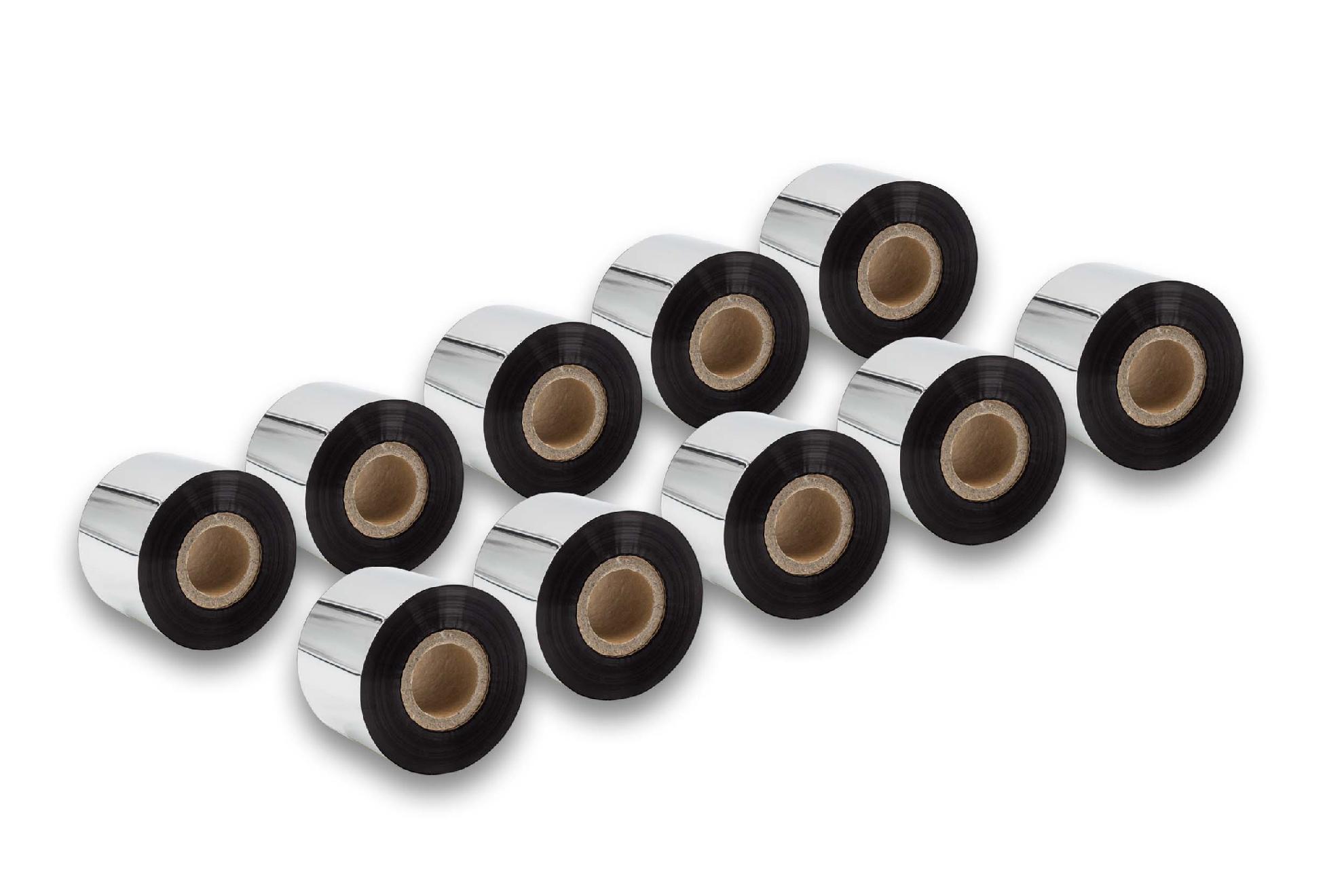 10x Fitas de Transferência Térmica vhbw para Godex, Printronix, TSC - 50 mm x 300 m, Cera-Mais
