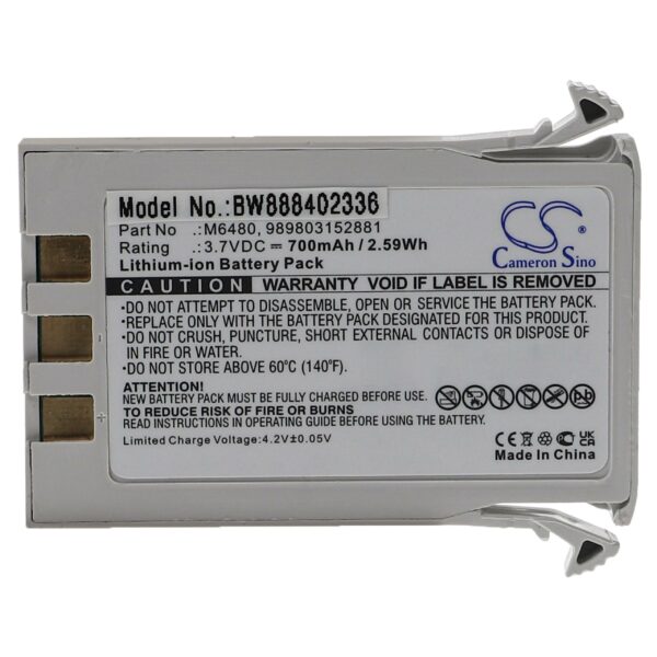 Bateria vhbw para Equipamentos Médicos Philips M6480 - 700 mAh 3.7 V Li-Ion