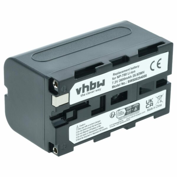 Bateria vhbw para câmara de vídeo Grundig BP-10, BP-9, BP-8 - 3600 mAh 7.2 V Li-Ion