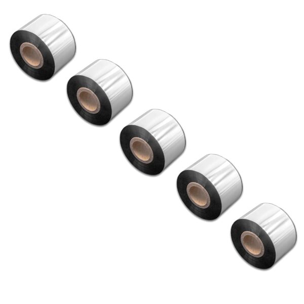5x Fitas de Transferência Térmica vhbw para Godex, TSC, Zebra - 40 mm x 300 m, Resina de Cera