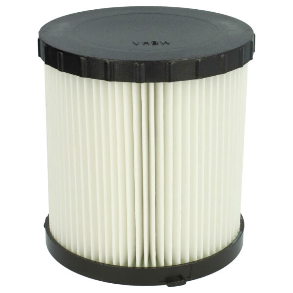 Filtro redondo vhbw para aspirador Dewalt DCV5801H / DCV5801H-XJ, preto/branco