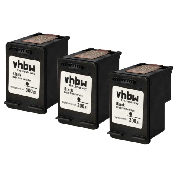 Conjunto de 3 Tinteiros vhbw para HP Envy D2568 - Preto (18 ml)