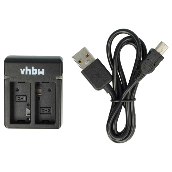Carregador Micro-USB + Cabo para GoPro Hero 3 White Edition - vhbw CHDHN-301